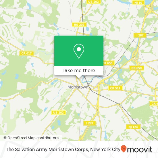 Mapa de The Salvation Army Morristown Corps