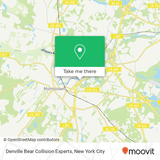 Denville Bear Collision Experts map