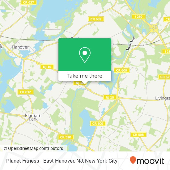 Planet Fitness - East Hanover, NJ map