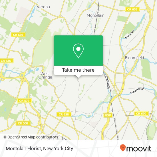 Montclair Florist map