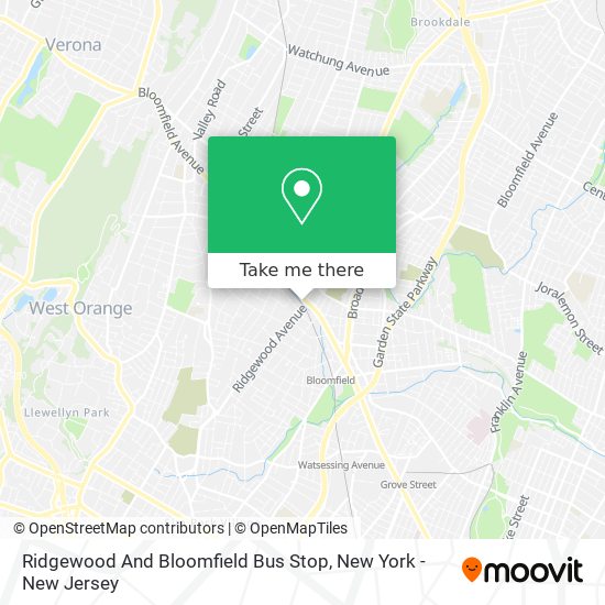 Mapa de Ridgewood And Bloomfield Bus Stop
