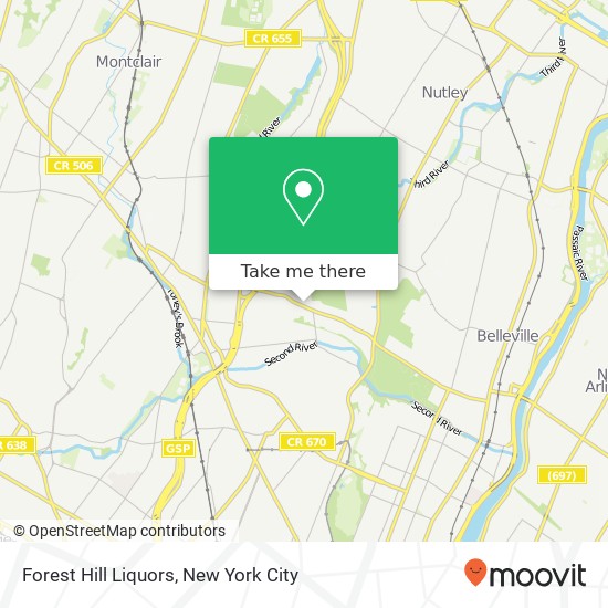 Mapa de Forest Hill Liquors