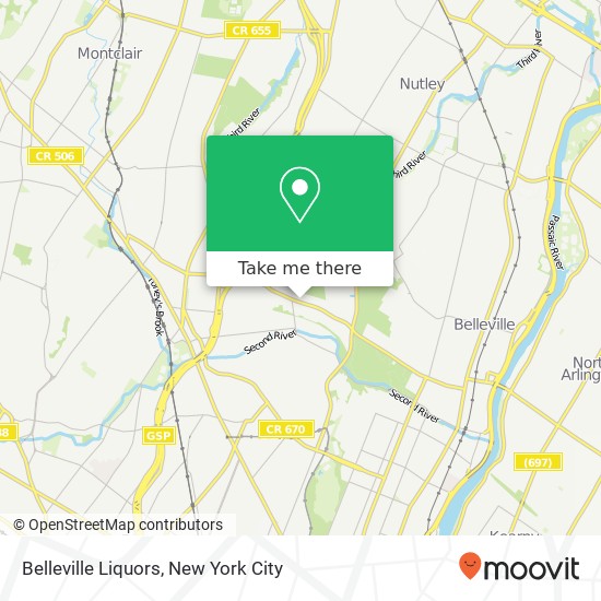 Mapa de Belleville Liquors