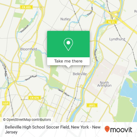 Belleville High School Soccer Field map