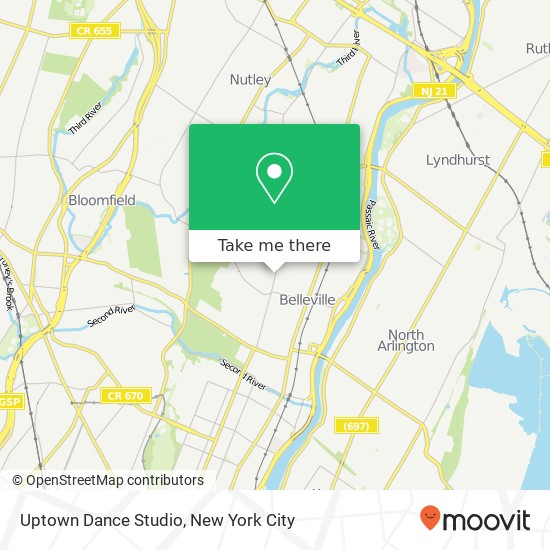 Mapa de Uptown Dance Studio