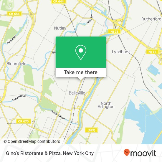 Mapa de Gino's Ristorante & Pizza