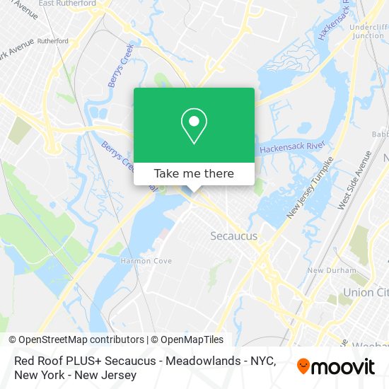 Mapa de Red Roof PLUS+ Secaucus - Meadowlands - NYC