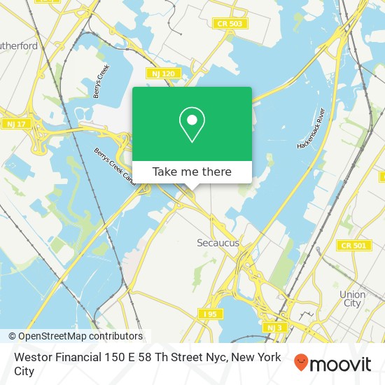 Mapa de Westor Financial 150 E 58 Th Street Nyc