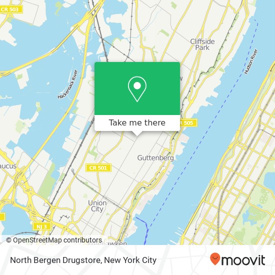 Mapa de North Bergen Drugstore