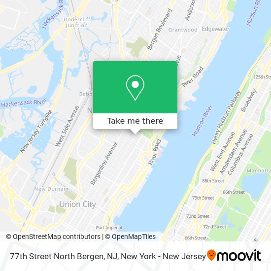 Mapa de 77th Street North Bergen, NJ