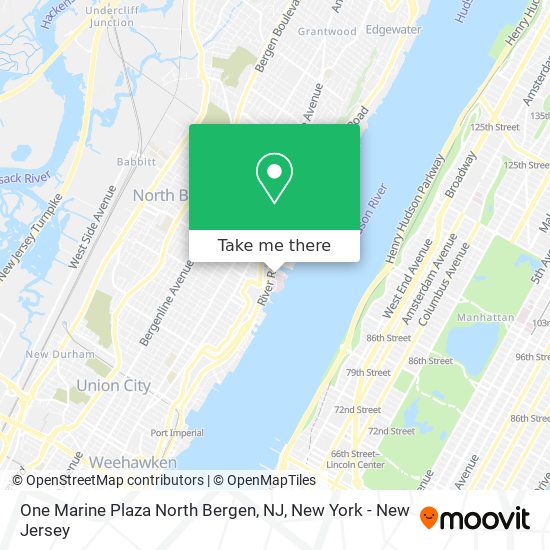 One Marine Plaza North Bergen, NJ map