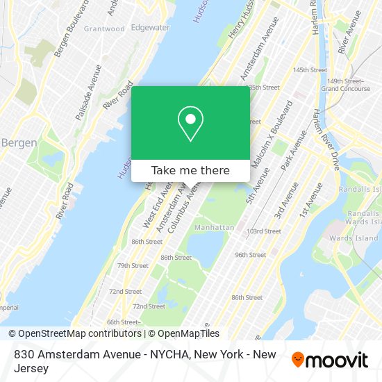 830 Amsterdam Avenue - NYCHA map