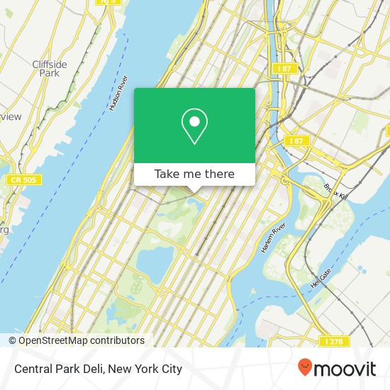 Central Park Deli map