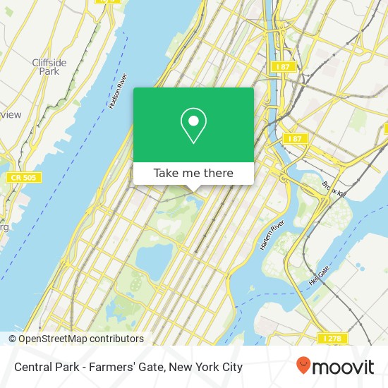 Mapa de Central Park - Farmers' Gate