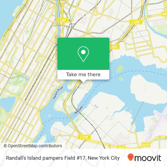 Mapa de Randall's Island pampers Field #17