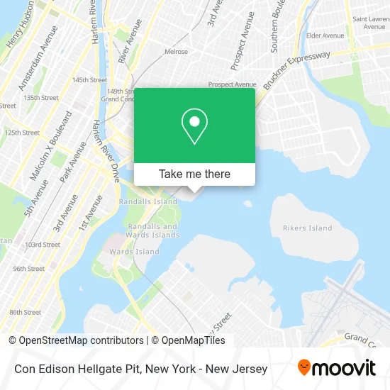 Con Edison Hellgate Pit map
