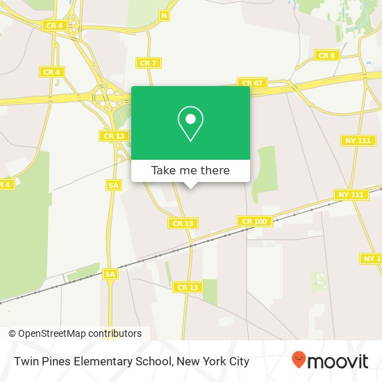 Twin Pines Elementary School map