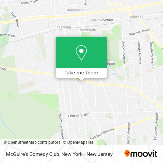 McGuire's Comedy Club map
