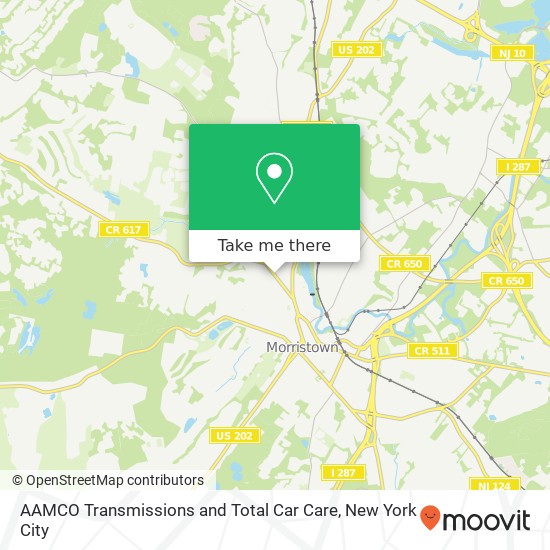AAMCO Transmissions and Total Car Care map