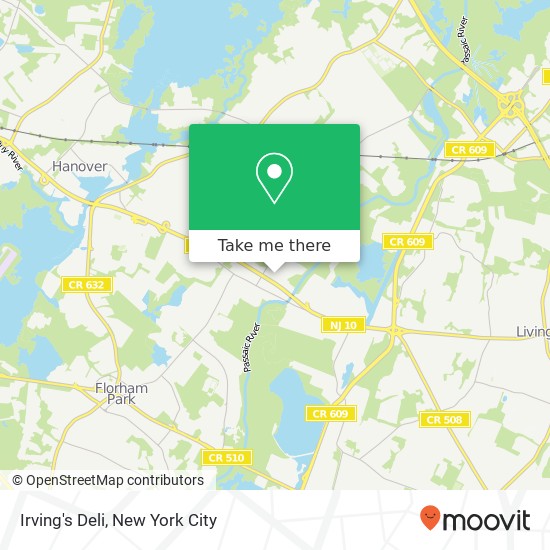 Irving's Deli map