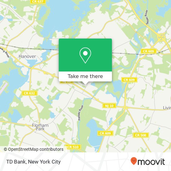 TD Bank map