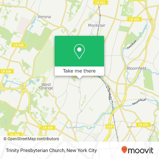 Trinity Presbyterian Church map