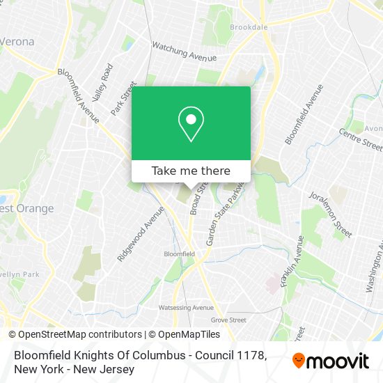 Bloomfield Knights Of Columbus - Council 1178 map