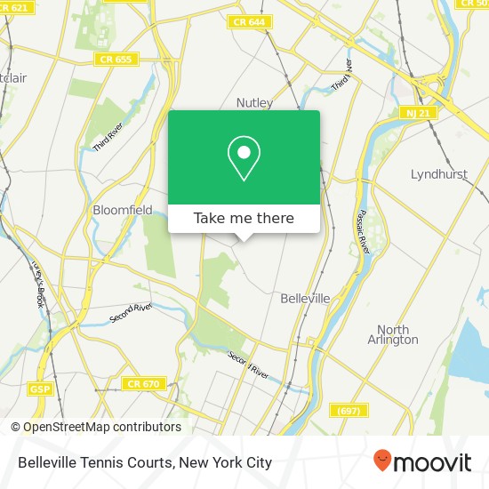 Belleville Tennis Courts map