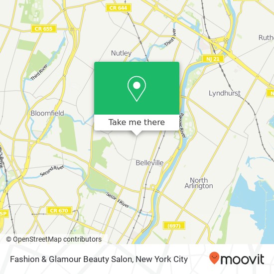 Mapa de Fashion & Glamour Beauty Salon