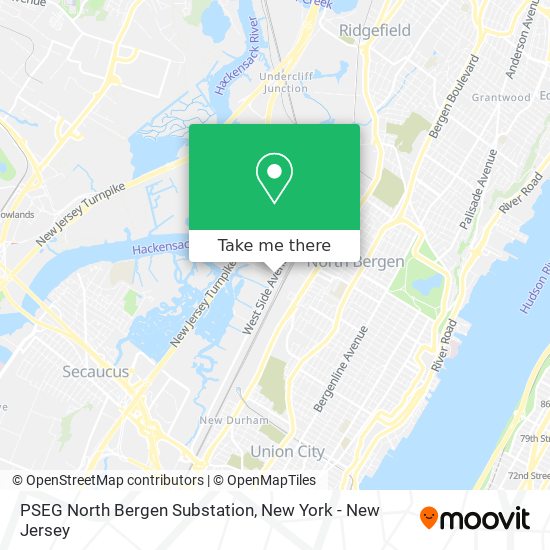 Mapa de PSEG North Bergen Substation
