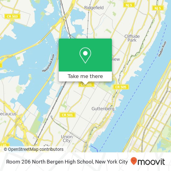 Mapa de Room 206 North Bergen High School