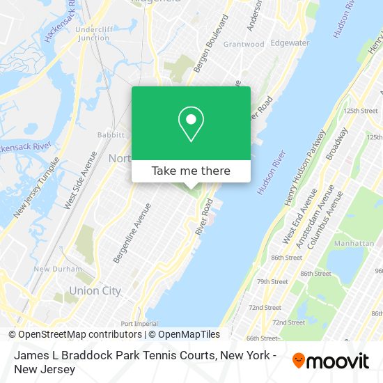 James L Braddock Park Tennis Courts map