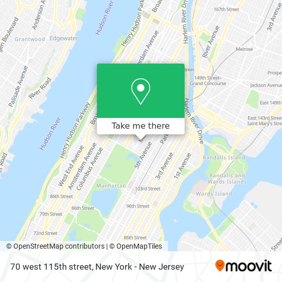 Mapa de 70 west 115th street