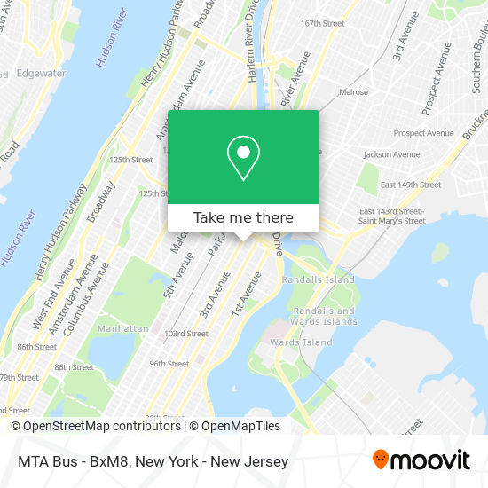 MTA Bus - BxM8 map