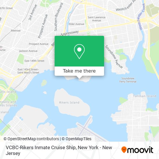 Mapa de VCBC-Rikers Inmate Cruise Ship