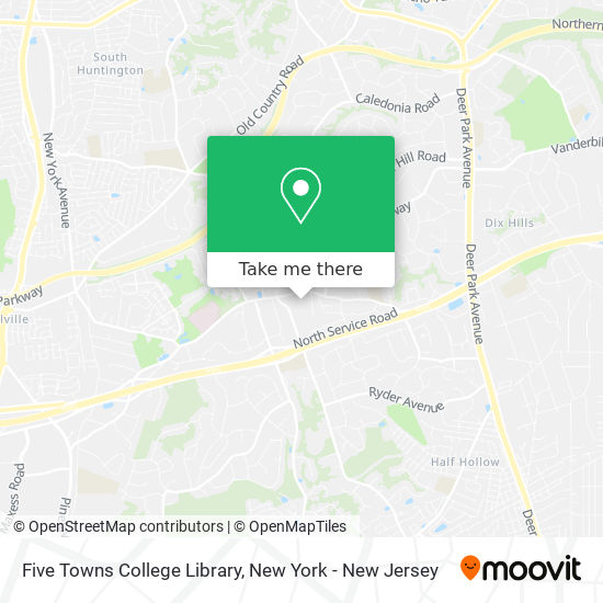 Five Towns College Library map