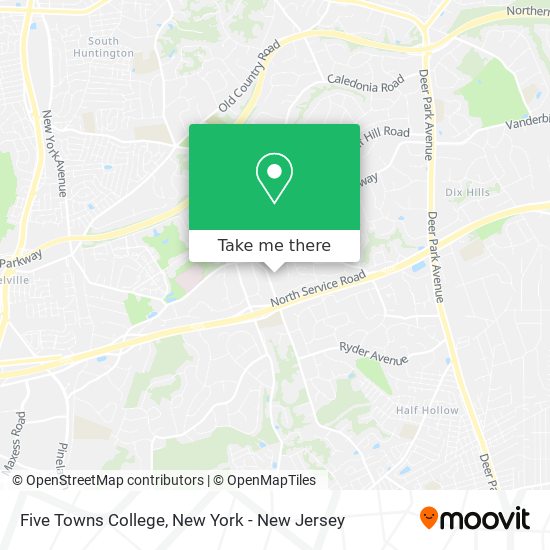 Five Towns College map