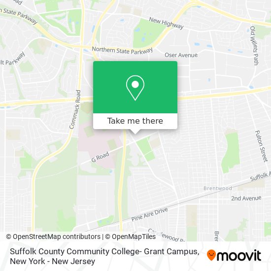 Mapa de Suffolk County Community College- Grant Campus