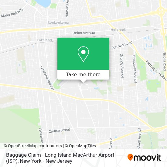 Baggage Claim - Long Island MacArthur Airport (ISP) map