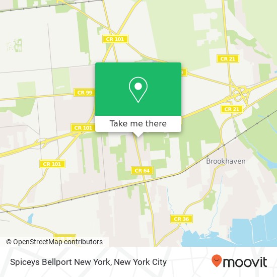 Spiceys Bellport New York map