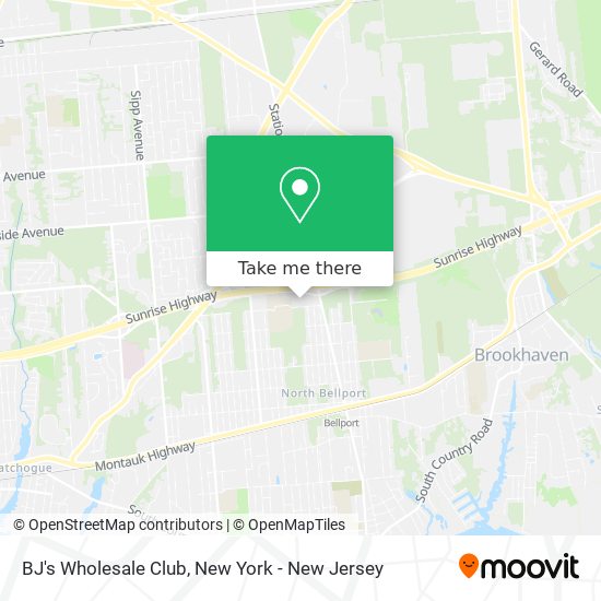 How To Get To Bj S Wholesale Club In North Bellport Ny By Train Bus Or Subway