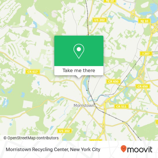 Morristown Recycling Center map
