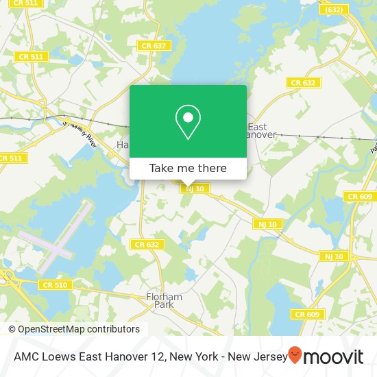 AMC Loews East Hanover 12 map