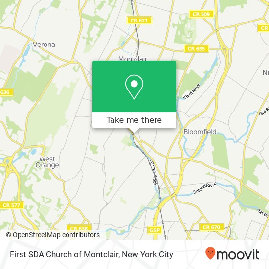 Mapa de First SDA Church of Montclair