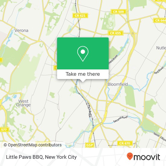 Little Paws BBQ map