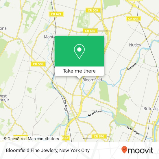 Bloomfield Fine Jewlery map