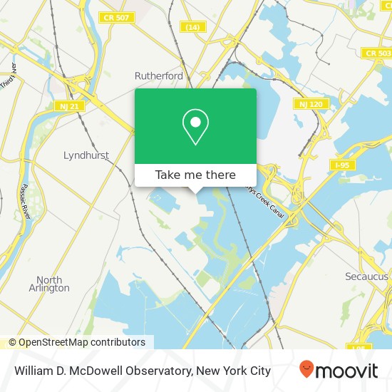 William D. McDowell Observatory map