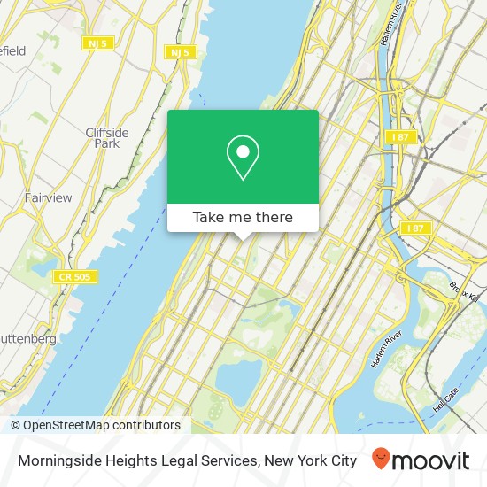 Mapa de Morningside Heights Legal Services