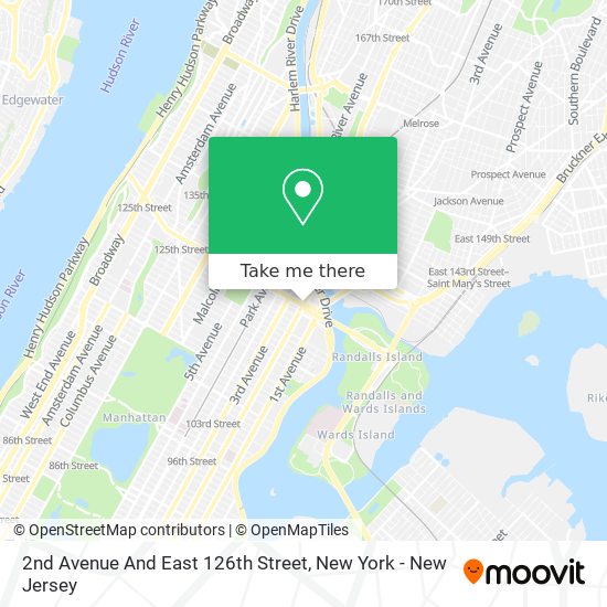 Mapa de 2nd Avenue And East 126th Street