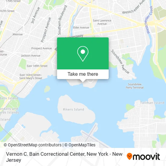 Vernon C. Bain Correctional Center map